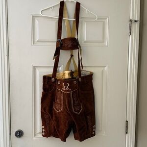 BAVARIA TRACHTEN Lederhosen Leather German Bundhosen Oktoberfest Size 34